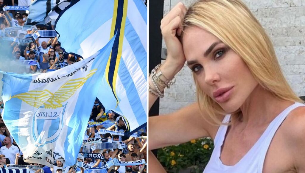 Tifosi Lazio dedicano striscione ad Ilary Blasi