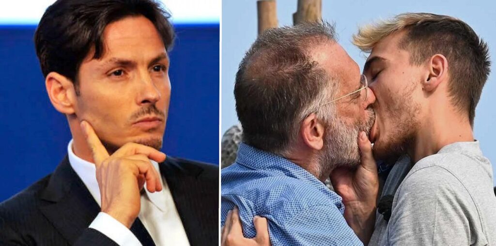 Pier Silvio, Cecchi Paone e il bacio Simone Antolini