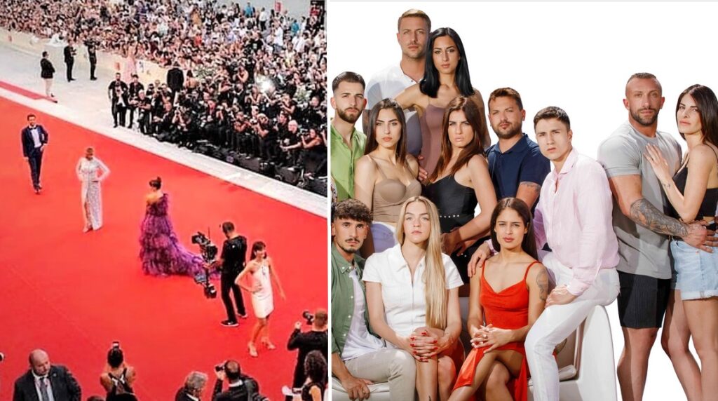 Venezia 80, i protagonisti di Temptation Island sbarcano sul red carpet,insulti e parolacce