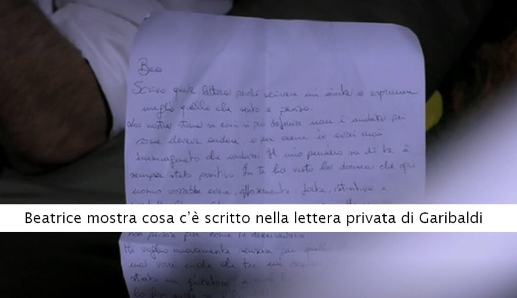 Lettera di Garibaldi per Beatrice Luzzi