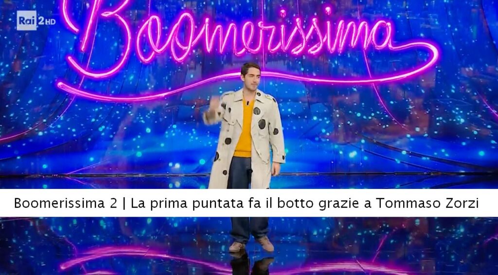 Boomerissima 2, la prima puntata fa il botto grazie a Tommaso Zorzi