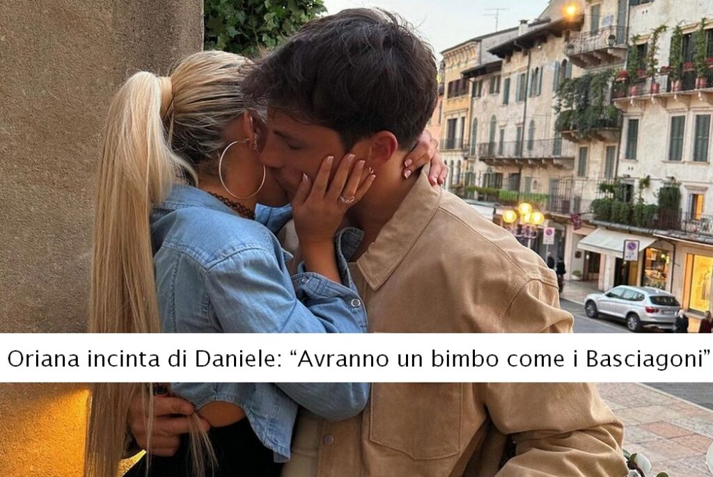 Oriana Marzoli incinta di Daniele Dal Moro..