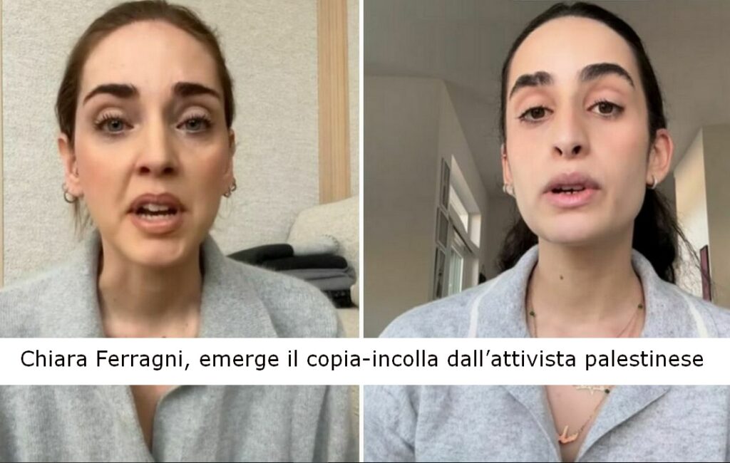 Chiara Ferragni, copia-incolla dall’attivista palestinese