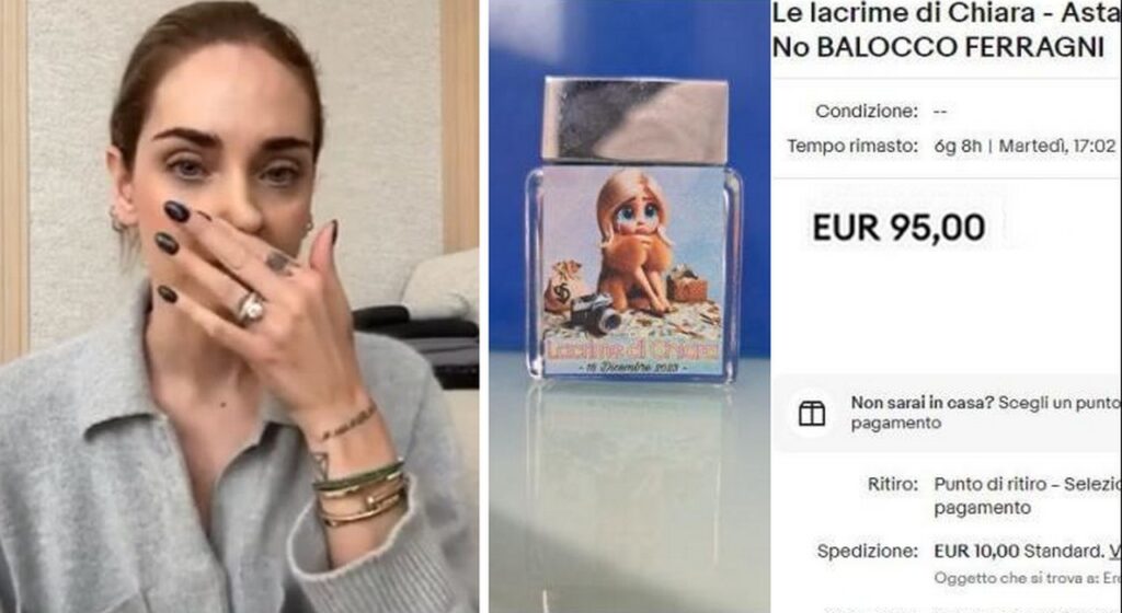 Su eBay in vendita le lacrime di Chiara Ferragni