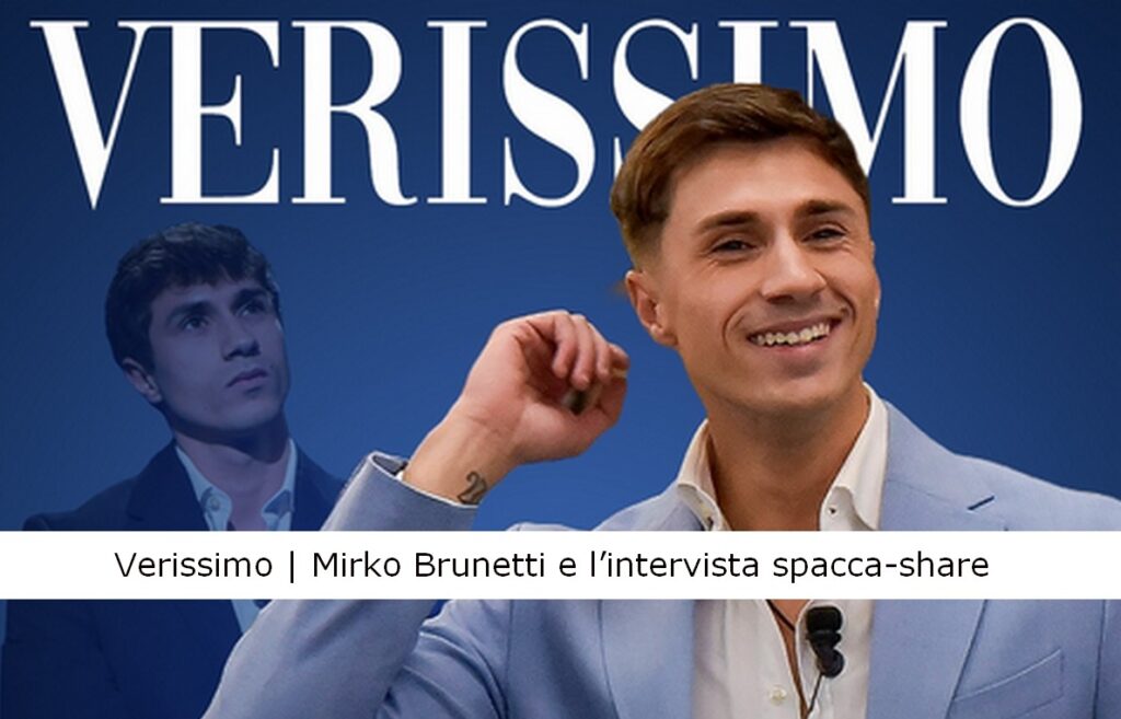 Verissimo, Mirko Brunetti e l’intervista spacca-share