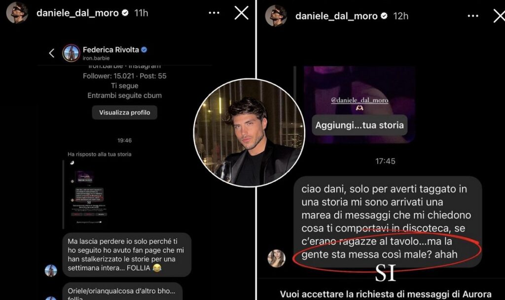 Daniele Dal Moro perseguitato dai fan, pubblica le chat private